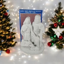 Enesco 9252185 White Porcelain Nativity Scene 3 Figure 1996 Assortment V... - $19.37 CAD