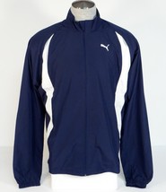 Puma USP Dry Blue & White Zip Front Running Warmup Jacket Mens NWT - $79.99