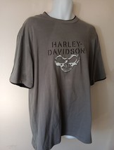 Harley Davidson T Shirt Muskegon MI Men&#39;s L 10/08 Gray Nice - £18.49 GBP