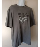Harley Davidson T Shirt Muskegon MI Men&#39;s L 10/08 Gray Nice - £18.50 GBP