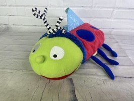 Manhattan Toy Stuffed Plush Bug Inspect Hand Puppet Green Blue Red Shiny Wings - $27.71