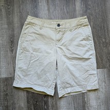Sonoma Shorts Womens Size 6 Modern Fit Broken In Chino Khaki Camping Hik... - $19.94