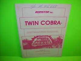 Romstar Twin Cobra Original 1987 Video Arcade Game Manual - $11.33