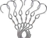 Dual Swivel S Hooks 6 Pack for Indoor Outdoor Organization Spinning Hang... - £16.91 GBP