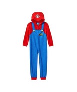 Super Mario Boy&#39;s Gaming Costume Hooded Pajama Sleeper, Large 10/12 - $637.91 MXN