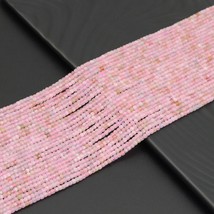 2.5mm Genuine Morganite Faceted Cube Beads, Sku#U1932 - £7.89 GBP