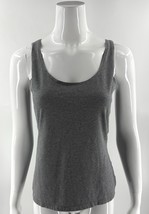 Eddie Bauer Basic Tank Top Size Medium Gray Solid Stretch Cotton Blend W... - $19.34 CAD