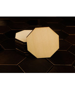 3pcs | Wooden Octagon 6&quot; / 15cm | Laser cut octagons for DIY, wood craft - £5.21 GBP