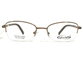 Eight to Eighty Eyeglasses Frames BEA BROWN Cat Eye Half Rim Crystals 51-17-135 - £51.35 GBP