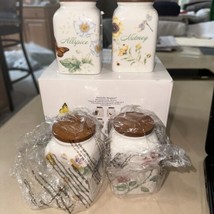 LENOX AMERICAN BY DESIGN BUTTERFLY MEADOW 4pc BAKING SPICE JARS BEAUTIFU... - €54,93 EUR