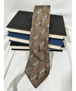 VTG Hermes Tie Silk Brown African Tribal Mask Pattern - Rare - $127.00 CAD