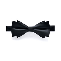 French Style Black Double Layer Bow Tie - $360.95 MXN