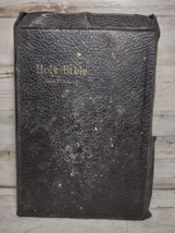 Vintage Holy Bible Self-Pronouncing Illustrated King James KJV Faux Leather - £14.81 GBP