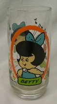 Vintage 1986 The Flintstone Kids Betty 6&quot; Collector&#39;s Glass Cup Flintstones 80&#39;s - £15.59 GBP