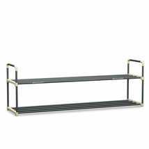 Shoe Rack Storage Shelf 2 Shelves Hallway Entryway Holds 12 Pairs 40 Inches L - £31.62 GBP