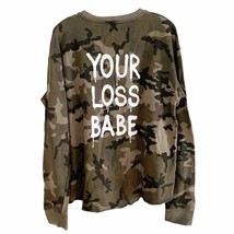 Zara Your Loss Babe Camo Sweatshirt NWOT - £36.63 GBP