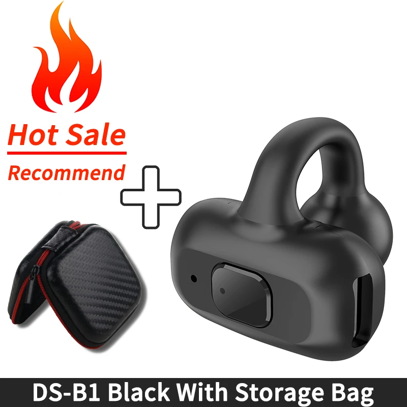 Ear-Clip Wireless Earphone HIFI Heavy Bass Surround Stereo Sound TWS Bluetooth 5