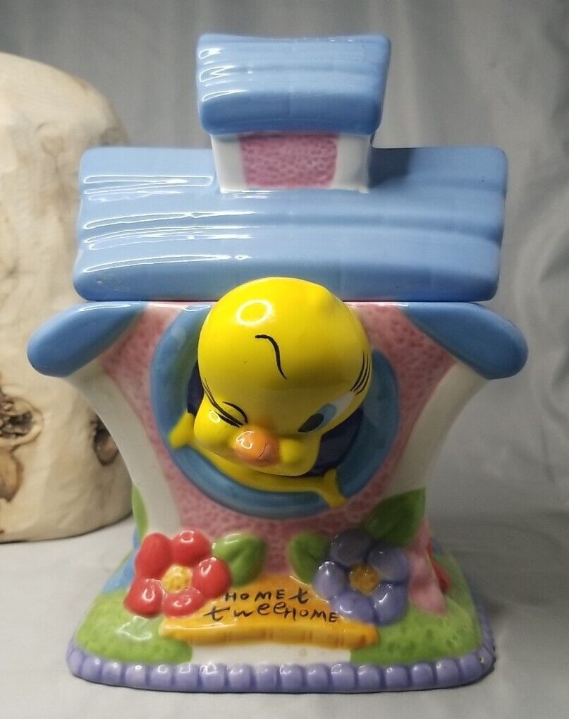 Gibson Cookie Jar Warner Tweety Bird Looney Tunes Home Tweet Home Ceramic 10" - $28.70