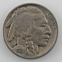 1921 Buffalo Five Cent Nickel 5C (Very Fine, VF Condition) - $31.46