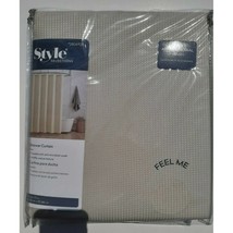 Style Selections Shower Curtain Tan Waffle Weave 70&quot; X 72&quot; Easy Care - £10.38 GBP