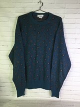 VTG Saks Fifth Avenue Tricots St Raphael Printed Sweater 80s 90s Mens Size XL - £27.09 GBP