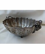 Vintage Ram&#39;s Head Handle Silver Plated Reticulated Bowl Handles 17 x 11... - $3,196.95 MXN