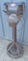 Montgomery Ward Powr Kraft Grinder Polisher Mounted On Pedestal Stand - $88.00