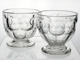New England Glass Co Ashburton Open Sugar Set 2, Antique Flint Glass EAP... - £23.95 GBP