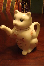 Chinese Lucky Kitty teapot, ceramic, super cute, 5&quot; tall[a12] - £27.47 GBP