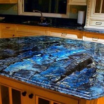 Unique Labradorite Stone Dining Table Handcrafted Elegance for Your Dini... - $400.45+