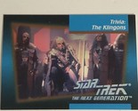 Star Trek Next Generation Trading Card 1992 #116 Trivia The Klingons - $1.97