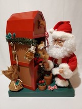 Santa&#39;s Best DASHER&#39;S DINER Christmas Lighted Animated Santa &amp; Reindeer ... - $84.15