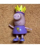 2003 Peppa Pig Royal Court - Peppa Pig With Crown  Purple Outfit Figure ... - £5.19 GBP