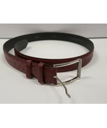Stefano Corsini Vtg Brown Ostrich Leather Belt Silver Buckle Sz 125/110 - £94.02 GBP