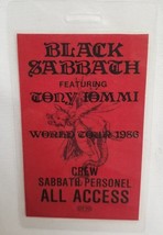 BLACK SABBATH / OZZY RELATED 1986 ORIGINAL VINTAGE TOUR LAMINATE BACKSTA... - $20.00
