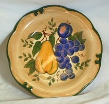 Granada Home Trends Salad Plate Various Fruit on Tan Green Band &amp;Trim - £11.64 GBP