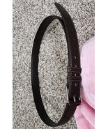 Brown Leather Belt double loop #3158 Nickel &amp; Leather buckle Size 46 - $26.06 CAD