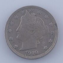 1910 5C Liberty Nickel, XF Condition, All Natural Color, Strong Detail - $39.47