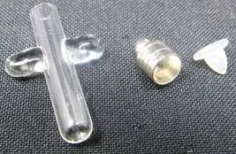Cross Glass Glass Vial 1in Bottle Charm Cremation Ashes Pendant Instruct... - $9.89