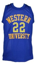 Butch Mcrae Western University Basketball Jersey Blue Chips Movie Blue A... - $34.99