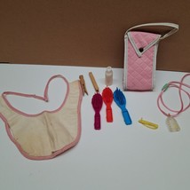 Vintage Doll Barrettes, Hairbrushes, Clothespins, Necklace, Milkbottle Case - £3.83 GBP