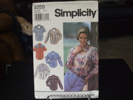 Simplicity 8259 Misses Western Shirts Pattern - Size 12/14/16 Bust 34 to 38 - $8.90