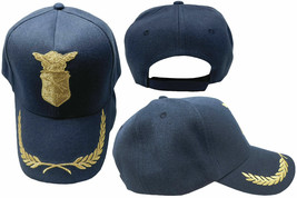 Air Force Solid Gold Navy Color Adjustable Embroidered Baseball Hat Cap - £15.72 GBP