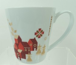 2013 Starbucks Red Christmas Village Holiday Coffee Mug Cup 11 oz. - £3.97 GBP