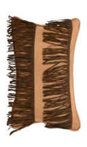 Cowgirl Kim Faux Leather and Double Fringe Pillow - £31.60 GBP