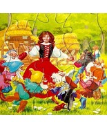1996 Snow White 7 Dwarfs Puzzle Vintage Frame Tray Dancing Playmore 12 P... - $41.01 CAD