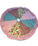 Matilda Jane Reversible Patchwork Christmas Tree Skirt With Stripes &amp; Fl... - $48.00