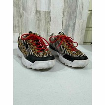 Fila Disrupter Athletic Shoes Size 8.5 Animal Print Zebra Leopard - £19.04 GBP