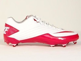 Nike Super Speed D Low Football Cleats Shoes Red &amp; White Mens NEW - £62.92 GBP