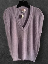 NWT Vintage 90s Radishes &amp; Roses Knit Sweater Vest Women’s Medium Pastel... - $395.27 MXN